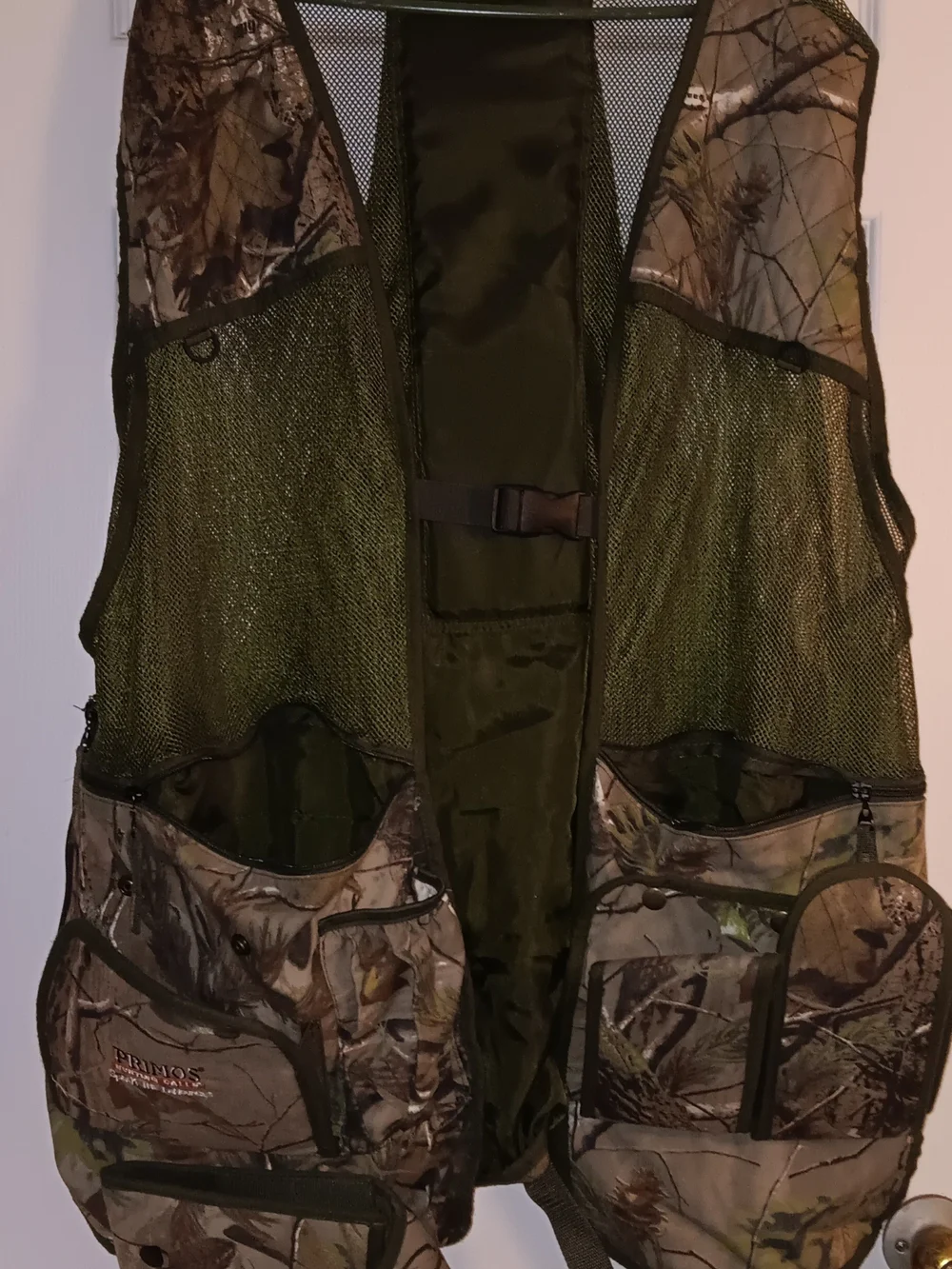 Mens Primos Camouflage Hunting Vest Jacket - Green Camo